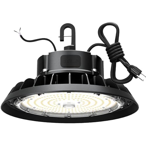 YXL 100W Super Bright UFO LED Shop Lights, 15000LM 5000K, 0-10V Dimmable, US Plug 5' Cable, 100-277V for Shop, Barn, Warehouse (1 Pack) - Image 1