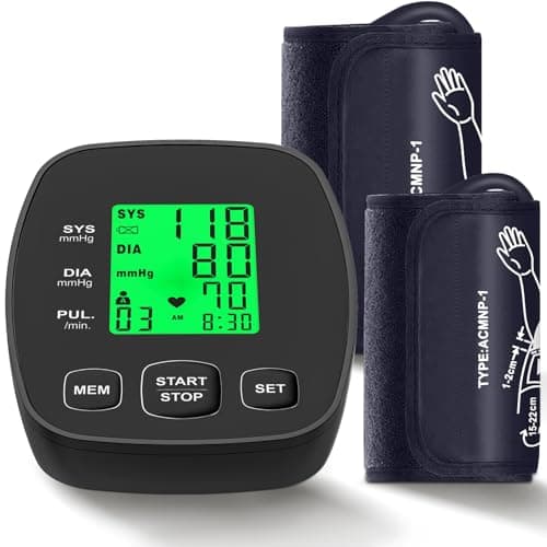 iEarve Blood Pressure Monitor for Home Use, Upper Arm Wide Range Cuff Fits Pediatric to Large Adult, Easy to Use Accurate Systolic Diastolic Readings, Includes USB Cable & 4 AAA Batteries - Image 1