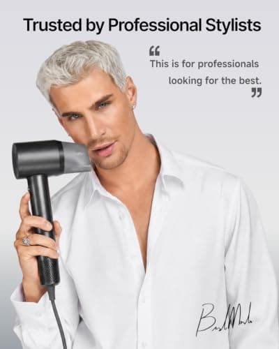 Laifen Swift Hair Dryer, High Speed 200M Ionic Blow Dryer with 110, 000 RPM Brushless Motor for Fast Drying, Low Noise, Hairdryer with Magnetic Nozzle - Thumbnail 6