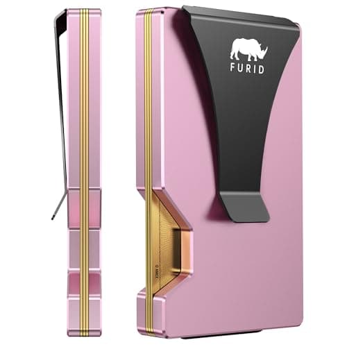 furid Minimalist Card Wallet for Men Slim: Rfid Metal Wallet with Money Clip Credit Card Holder - Gift for Man Husband at Brithday Stocking Stuffers - Image 1