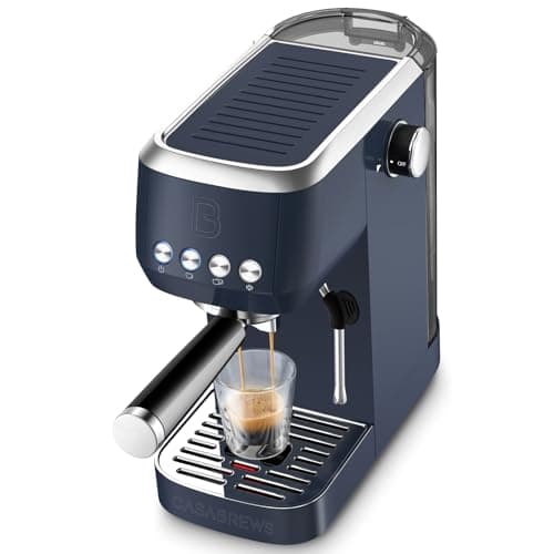 CASABREWS 3700 Essential Espresso Machine 20 Bar, Stainless Steel Coffee Maker with Steam Frother, Cappuccino & Latte Machine, 43.9oz Water Tank, Sapphire Blue - Image 1