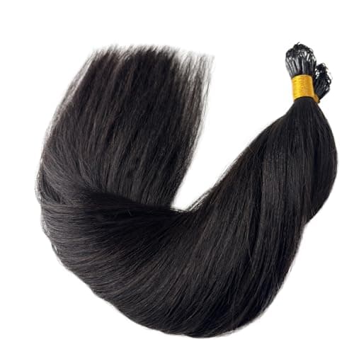 Licoville Human Crochet Hair 20 Inch 50G Soft Natural Knotless Yaki Straight Feather Crochet Extensions 100% Burmese Real Human Hair Light Yaki Straight Crochet Hair for Black Women #1B Natural Color - Thumbnail 6