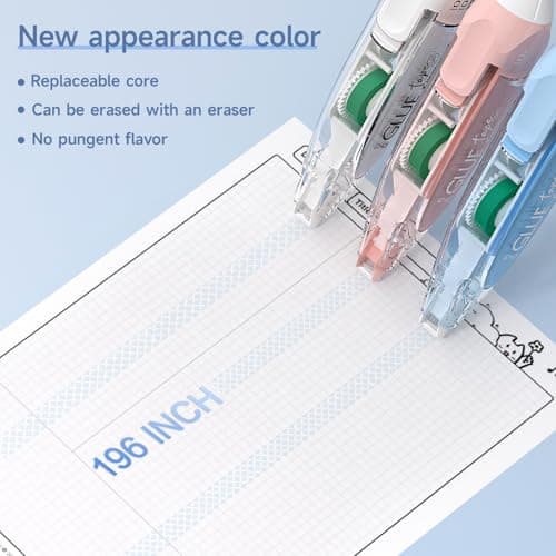 CHANGLi 8pack Refillable Glue Tape for Scrapbook, 16FT*1/5 Inch Double Sided Tape for Crafts, Scrapbooking Supplies, Replacement Glue Tapes, Reusable Glue Tape for Gift Wrapping, Photo - Thumbnail 3