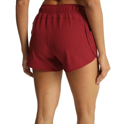 zsenoxaxi Women’s Hiking Shorts with Pockets Lightweight Stretch Workout Shorts for Outdoor Travel Camping(Wine Red,XXL) - Thumbnail 2