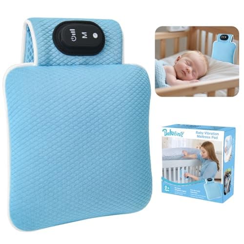 Baby Vibrating Sleep Soother, Baby Sleep Aid, Newborn Soothers for Help Sleeping, 3 Adjustable Vibration Modes, 90 Min Timer, Newborn Vibrations Mattress Pad for Home & Travel, Use for Crib & Stroller - Image 1