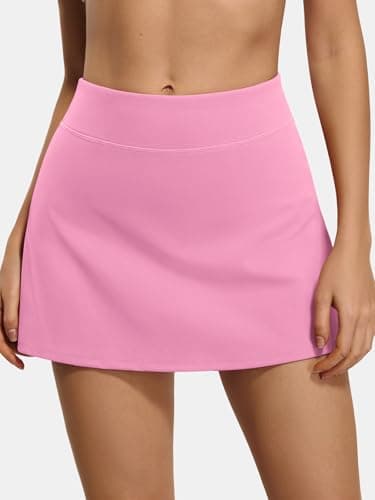 AFFOLE Pink Skirt Women Tennis Golf Skorts Athletic High Waisted with Pockets Inner Shorts Workout Pleated Pickleball 2026 - Thumbnail 5