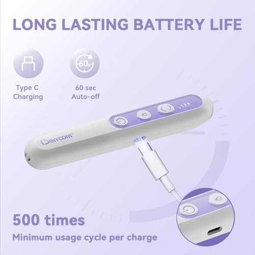 Berrcom Insect Bite Relief Device, Chemical-Free Heat Therapy for Itch & Swelling, 4-Level Temperature Adjustment​, Rechargeable Bug Bite Reliever​​ for Outdoor Use​ - Thumbnail 6