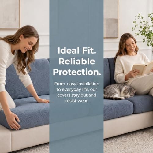 UWWGKK Modular Sofa Cover Sectional Couch Slipcovers for Dogs Pet Friendly | High Elastic Jacquard Cushion Protector, Machine Washable Living Room Furniture Cover (Sofa Backrest 1-Piece) - Thumbnail 4