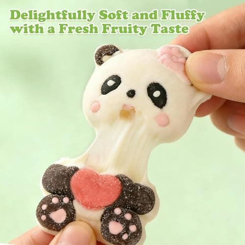 Oricandy Jumbo Panda Marshmallow Skewers, 1 Pound & 90cm Long – Individually Wrapped Giant Candy Sticks, Fun Treats for Parties and Gifts Valentines Candy - Thumbnail 5