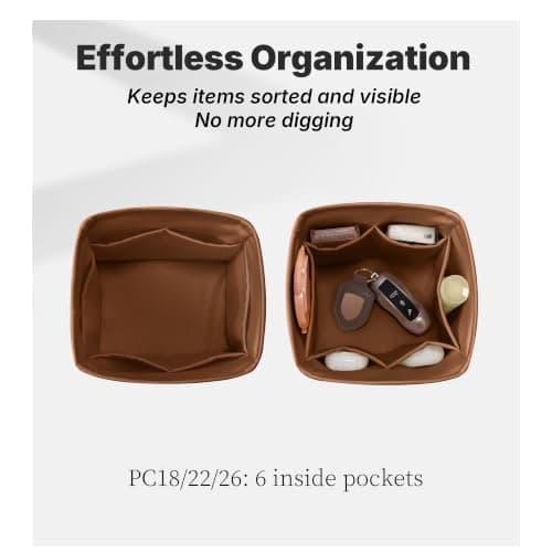 KINGS IN BAG Satin Purse Organizer for Picotin 18, Gold - Thumbnail 4