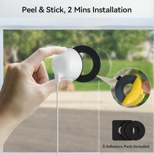 Seeborder 2K Window Camera No Drill Window Cameras，5G & 2.4GHz Indoor Window Security Camera for Home Security with Color Night Vision, Anti-Glare, AI Person & Motion Detection, 24/7 Recording 2Pack - Thumbnail 2