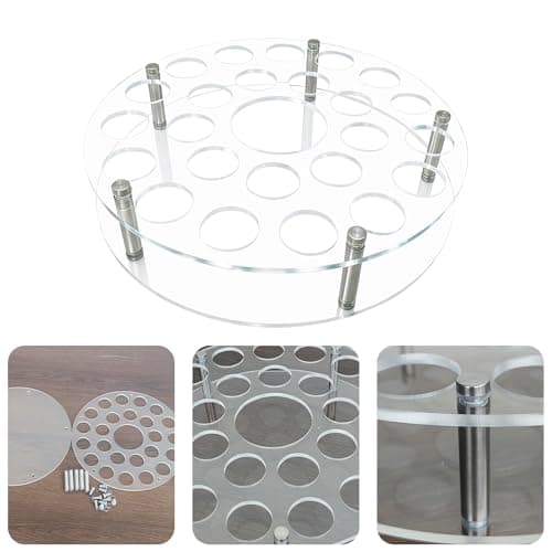 Shot Glass Tray Holder 1.5 Inch Hole Glasses Tray Convenient Serving Tray Wine Cup Organize Rack for Vodka Tequila Whiskey Liquor Gifts Party Weddings Club (25 Hole) - Thumbnail 4