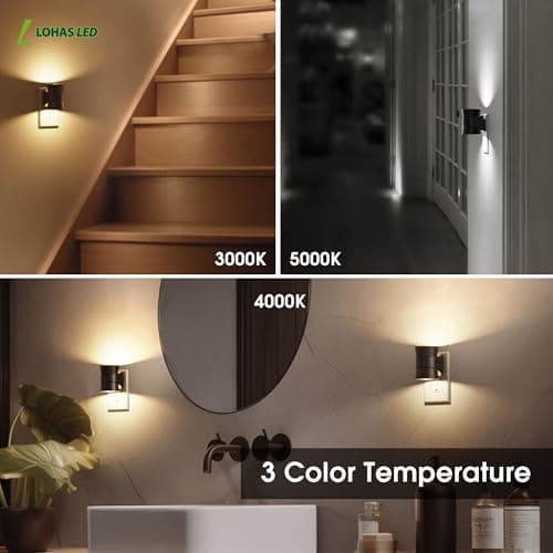 L LOHAS LED Dimmable Night Light, 3CCT Adjustable Color & Brightness, Night Lights Plug into Wall, Versatile for Living Room, Kitchen, Bathroom, Hallway, and More - Thumbnail 5