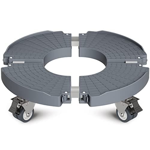Goovilla Heavy Duty Plant Stand with Wheels - 1Pack Adjustable 15-22 Plant Caddy with Lockable Caster Wheels 440LBS, Rolling Stand/Dolly for Indoor/Outdoor Large Planters, Flower Pots, Gray - Image 1