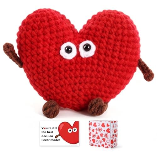 Lednica Anniversary Graduation Gifts Heart Crochet, Engagement Wedding Stuff with Card Box, Birthday Present for Boys Girls Him Her - Image 1