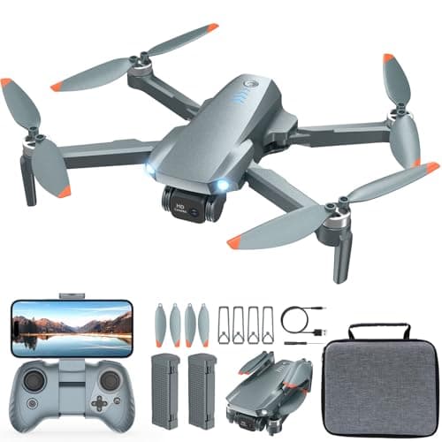 FPV Drone with Camera 1080P HD - Foldable RC Quadcopter for Adults Beginners Kids, Voice Control, Gesture Selfie, Headless Mode, 2 Batteries 30 Min Long Flight Time, Portable Travel Case, Beginner Friendly Drone - Image 1