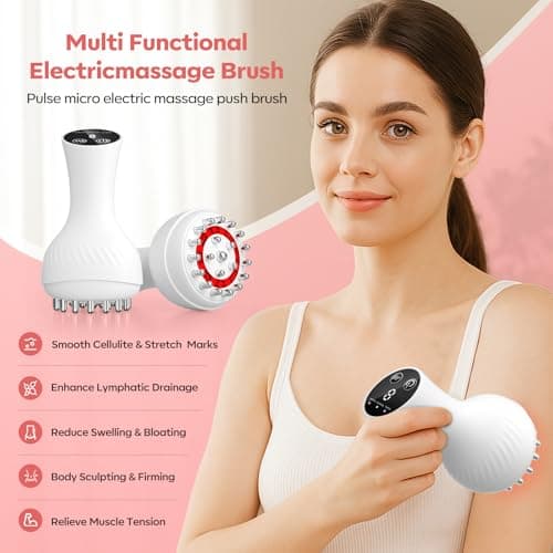 HarrFlow Lymphatic Drainage Massager & Anti Cellulite Massage Tool, Lymphatic Massager,Helps Reduce Stretch Marks & Cellulite，for Belly, Arms & Legs,Body Sculpting Machine with Heat & Vibration - Thumbnail 2