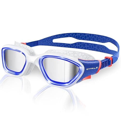 Whale Swim Goggles Polarized Anti-Fog Lenses, Unisex | 100% UV Protection | Anti-Fog Design (Glacier Blue; Polarized Lens)