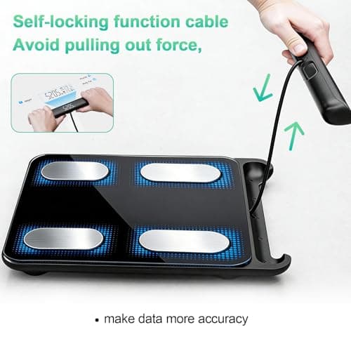 PGID Smart Scale for Body Weight,29 Body Composition Scales w BMI,Body Fat,Muscle Mass Monitors,Digital Bathroom Scales with LED Handle Display,Body Pod Scale Syncs with App for 24 Users 180KG/400Lb - Thumbnail 6