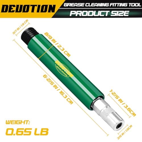DEUOTION Grease Fitting Cleaning Tool, Replacement 4-Jaw Inserts for Grease Coupler, Penetrating Fluid & Hydraulic Pressure for Fast, Safe Removal of Clogged Fittings, Pins, Shafts, Bushings - Thumbnail 6