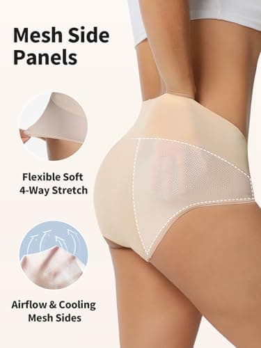 LOSWIE Incontinence Underwear for Women, 60ml Absorbency Period Underwear Heavy Flow Menstrual Panties Teens Ladies, Leakproof Washable Postpartum Panties, Holds Up to 8 Regular Tampons - Thumbnail 3
