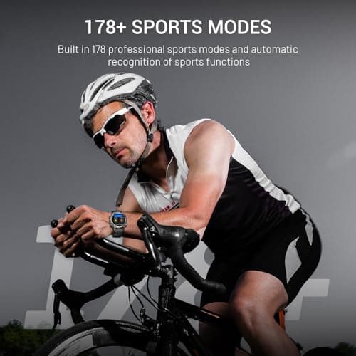 2026 Smart Watch for Men, Standalone GPS & Offline Maps, 5ATM Waterproof, 1.43" AMOLED, 4GB RAM, 178 Sports Modes, Compass, Heart Rate/SpO2/Stress/All-Day Sleep Monitor, Compatible Android iOS Black - Thumbnail 3