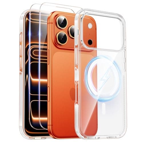 SMARTDEVIL for iPhone 17 Pro Max Case with 2 Screen Protectors, [Compatible with Magsafe][Anti-Yellowing][Military-Grade Protection] Shockproof Slim Magnetic Phone Case with White Border Design - Image 1