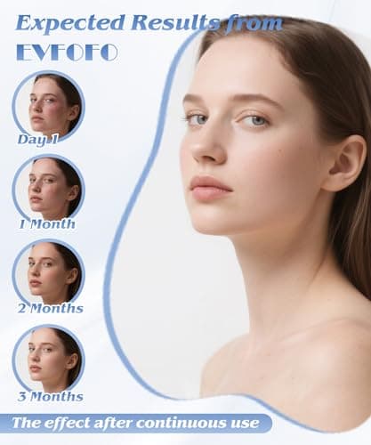 EVFOFO Red Light Therapy for Face, Light Therapy Mask for Firming, Wrinkles & Acne, Wireless Red & 850nm Infrared Light Silicone Mask, 7-Color LED Face Mask Portable for Use at Home & Travel, Black - Thumbnail 4