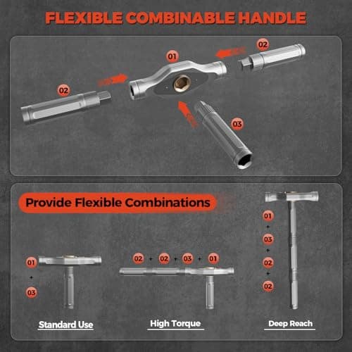 ApexSelect 24 in 1 Magnetic Ratchet Screwdriver Set - Includes Allen Wrenches Sets, for Ring Doorbell/Camera Screwdriver,Home Repair,Electronic & DIY | S2 Alloy Steel with Storage Case. - Thumbnail 3