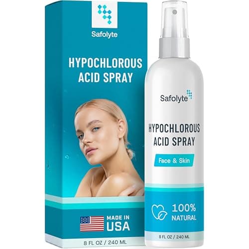 SAFOLYTE Hypochlorous Acid Spray for Face & Skin – HOCl Face Mist for Redness, Irritated, Acne & Sensitive Skin | Dermatologist Tested, Alcohol-Free, Fragrance-Free | Daily Soothing Toner, 8oz - Image 1