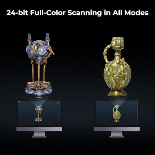 Creality 3D Scanner Raptor Pro for 3D Printing, Handheld 3D Scanner 0.02mm Accuracy, 22+7 Blue Laser & NIR, 60fps High-Speed & 5MM to 4M Objects, 24-Bit Full-Color Scanning for Windows macOS - Thumbnail 6