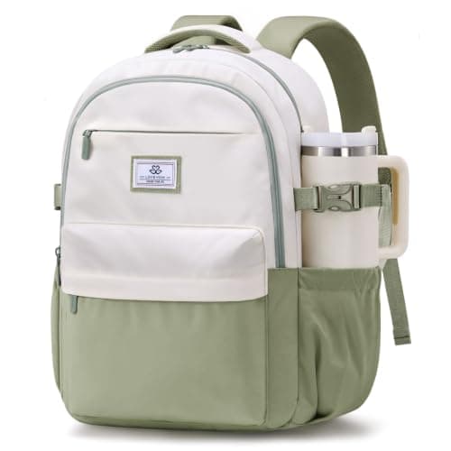 LOVEVOOK Laptop Backpack for Women Teens,College School Backpack with Tumbler Holder,15.6" Computer Bag,14 Pockets,Waterproof