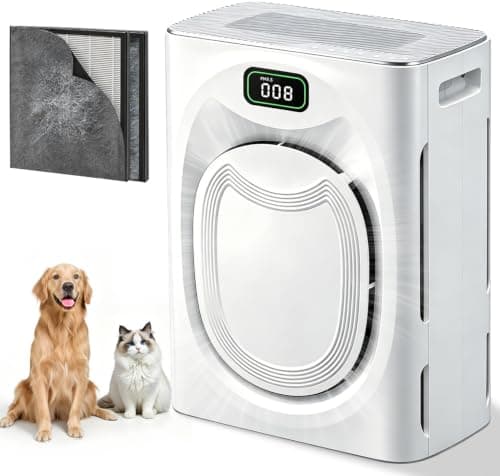 KEN BROWN Pet Air Purifier for Large Rooms up to 2500 Ft², Reduce Pet Hair, Dander, Odors, Smoke, Dust, Washable Pre-Filter, H13 HEPA, PM2.5 Air Quality Monitor, Auto Mode, Smart WiFi - Image 1