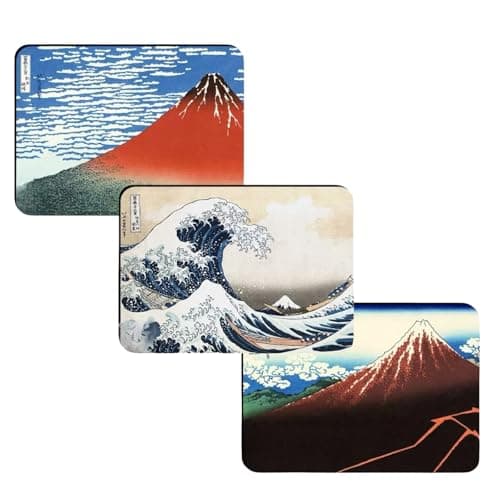 PSQIYMP Art Magnets for Fridge, Decorative Strong Magnets for Office Kitchen Locker, Gifts for Art Lovers (3, Hokusai) - Image 1