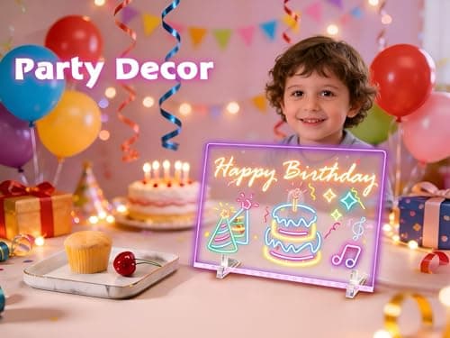 Lumi LED Drawing Board for Kids 2026 Upgraded Scratch-Resistant Light Up Dry Erase Board with 7 Neon Markers, Night Light & Writing Tablet Educational Toys Gifts for Boys Girls Ages 6-12 (12''x8'') - Thumbnail 2