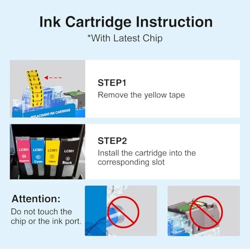 Starink LC501 Ink Cartridges 4 Pack, Replacement for Brother LC501 LC501XL Series LC501 Ink, Works with Brother Work Smart MFC-J1360DW MFCJ1360DW MFC-J1260DW MFC-J1410DW Printers & MFC-J1360DW Ink - Thumbnail 6