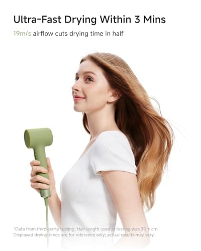 Laifen MINI Hair Dryer, Lightweight and Compact High Speed 200M Ionic Blow Dryer with 110, 000 RPM Powerful Motor for Fast Drying, Low Noise, Hairdryer with Magnetic Nozzle, Child Mode, HD310 - Thumbnail 6