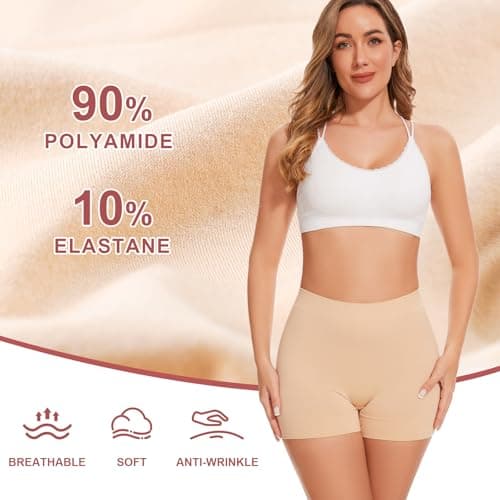 UUMIAER Slip Shorts for Under Dresses Women Seamless Anti Chafing Boyshorts - Thumbnail 4
