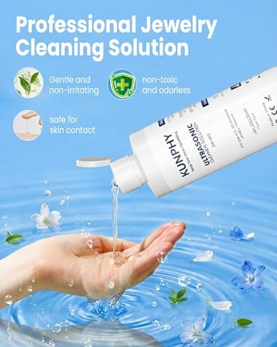 kunphy Jewelry Cleaner Solution -Ultrasonic Cleaner Solution for Gold, Silver, Platinum Diamonds and Non-Porous Precious & Semi-Precious Jewelry 4 oz(120ml) - Thumbnail 3