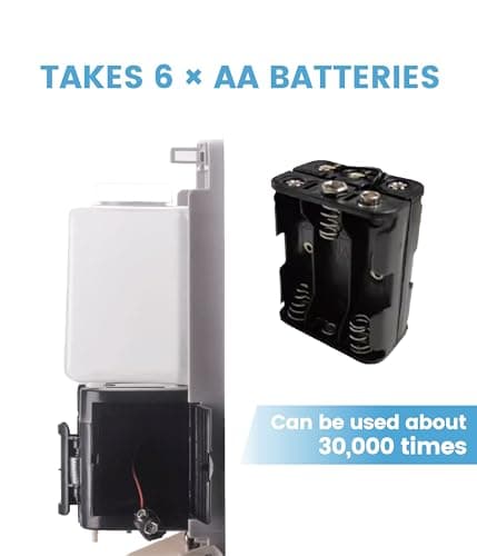 AIMEIKE Automatic Wall-Mounted Soap Dispenser 800ml (27 fl oz), ABS White Touchless Soap Dispenser with Viewing Window & Lock for Home Bathroom & Commercial Restrooms - Thumbnail 5