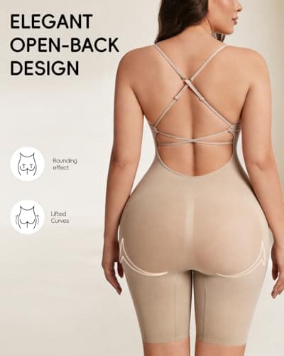 anylost Backless Shapewear for Women with Tummy Control, Seamless Low Back Shapewear Bodysuit for Women, Full Body Shape - Thumbnail 2