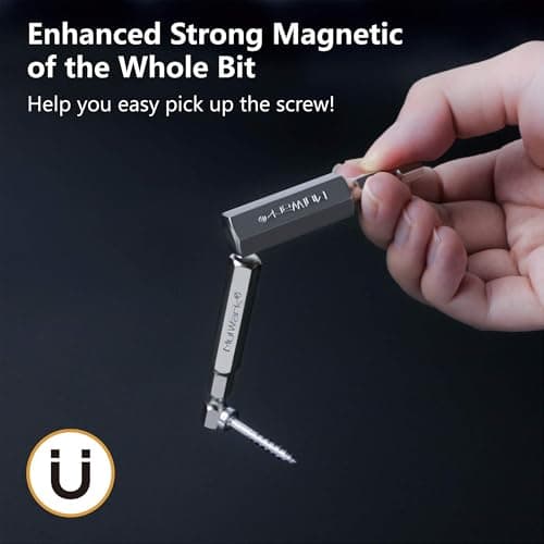 MulWark Hex Head Allen Wrench Drill Bit Set 20PC (10pc Metric & 10pc SAE), 2.3" Long 1/4" Diameter Quick Release Shank Magnetic Screwdriver Bit Set for Assembling Furniture - Thumbnail 3
