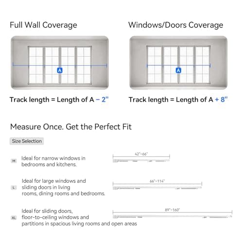 Remac M1 No-Cut Telescopic Motorized Curtain Track, Apple Home Certified Matter Smart Curtain System, Works with HomeKit Alexa Google Siri, Ceiling/Wall Mount for Bedroom Living Room 66"-114" - Thumbnail 2