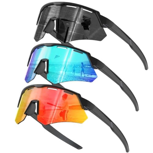 KALIYADI Polarized-Kids-Sunglasses Youth Baseball Sunglasses: Cycling Running for Boys Girls UV400 Protection Age 6-14 - Image 1