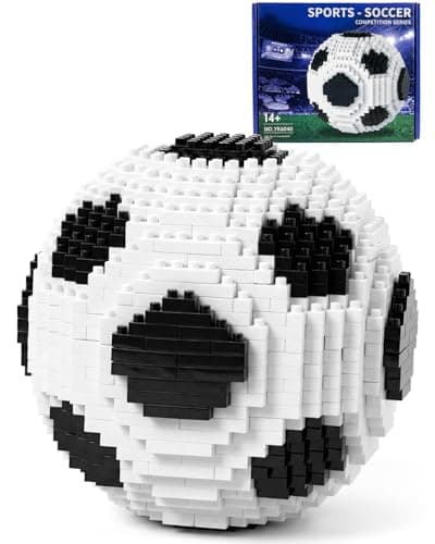 JZLiner 3D Soccer Ball Building Block Set 850Pcs Challenging STEM Ball Toys for Ages 14 and Above Adults Home Alone Birthday Gift - Image 1