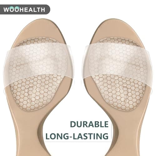 WOOHEALTH Ball of Foot Cushions Pads, Metatarsal Pads (1 Pair Forefoot Pads) for Morton's Neuroma, Callus, Metatarsalgia & Forefoot Pain Relief for Men & Women (Light Camel) - Thumbnail 4
