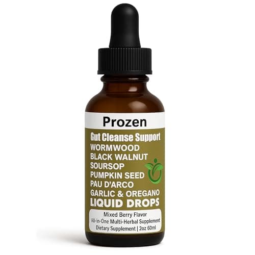 PLYNXE PROZEN Wormwood Cleanse Drops, Gut Cleanse Support -Mixed Berry Flavour Liquid Digestive Wellness Formula with Wormwood, Black Walnut, Pumpkin Seed & Botanical Extracts -2 Fl Oz - Image 1
