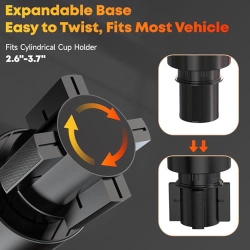 Golf Cart Cup Holder & Propane Heater Holder Universal Adjustable, Fits EZGO, Club Car, Yamaha, Higher Cup Holder for Securely Holds 16 oz Propane Tanks, Golf Cart Heaters & Large Drink Container - Thumbnail 3
