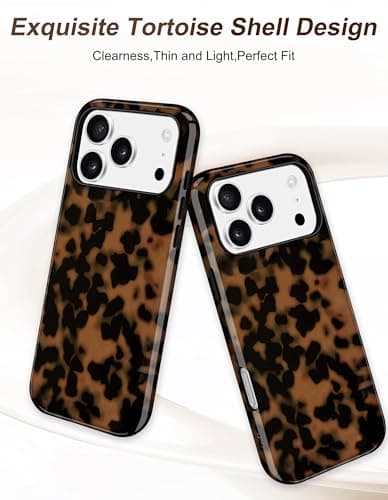 Aitipy Compatible with MagSafe Tortoise Shell Phone Case for iPhone 14 Plus, Cute Magnetic Dot Aesthetic Leopard Print Soft TPU Hard PC Shockproof Protective Phone Cover for Women Girls - Thumbnail 3