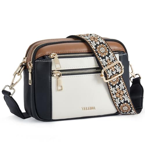 Telena Small Crossbody Bags For Women Vegan Leather Crossbody Purse With Adjustable Wide Strap For Daily Life - Image 1